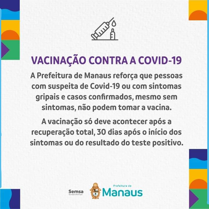 Pessoas com síndromes gripais ou Covid não podem se vacinar