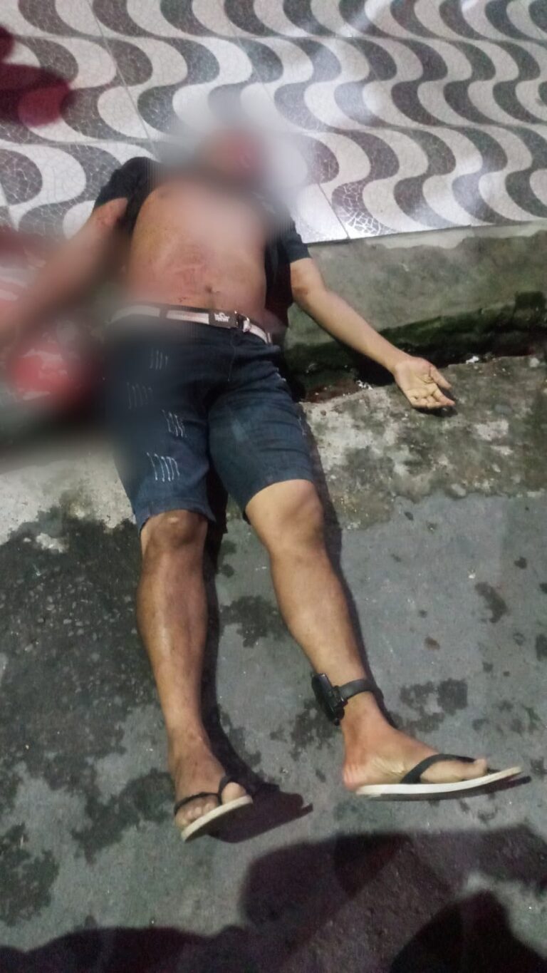 Homem é executado e uma mulher é atingida na cabeça