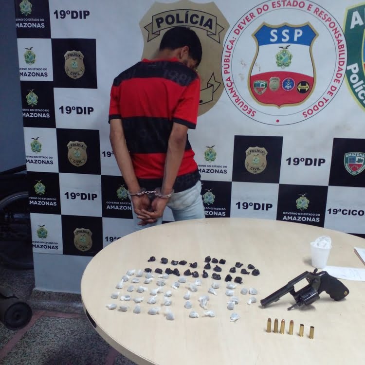 Jovem é preso após trocar tiros com a polícia em Manaus