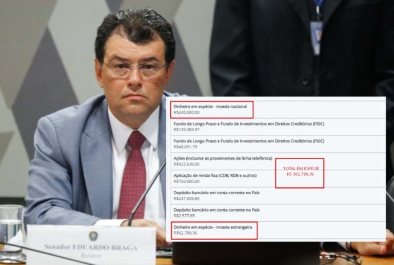 Braga declara mais de R$ 300 mil em espécie ao TSE