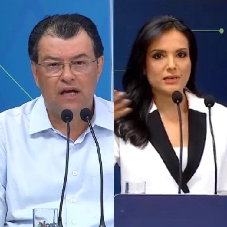 Candidato Eduardo Braga se envolve em confusão com mediadora de debate