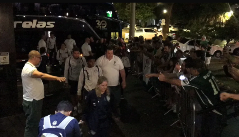 Palmeiras é recebido com festa para jogo contra Atlético-GO