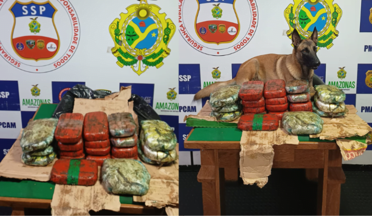 Polícia apreende mais de 20 Kg de drogas em embarcação