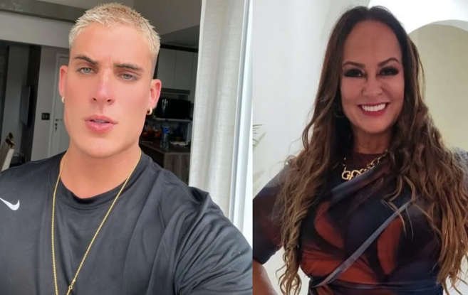 Tiago Ramos e a ex-namorada Nadine Gonçalves, a mãe do Neymar