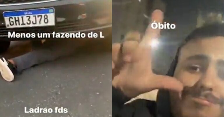 Motorista atropela homem e debocha na internet: "Menos um pra fazer o L"