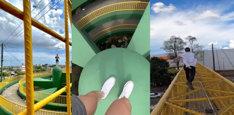 VÍDEO: Jovens praticam parkour em passarela de Manaus e viralizam na internet