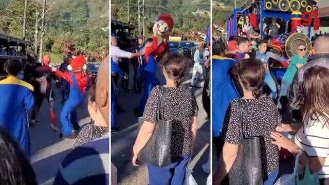VÍDEO: "Multiverso da confusão" tem Homem-Aranha e Super Mario brigando no RJ
