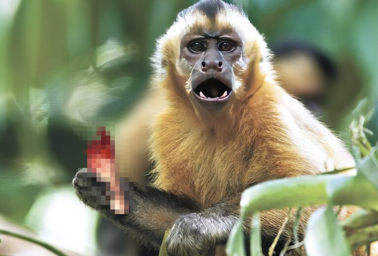 Mulher é internada ao ser atacada por macaco-prego no AM
