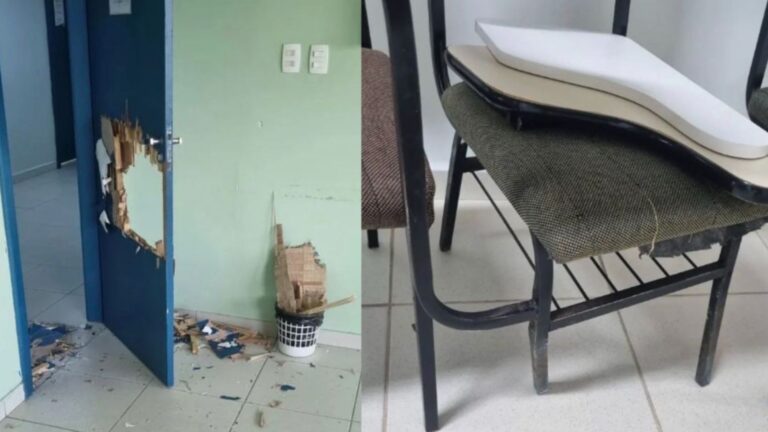 VÍDEO: Estudante dorme em sala e precisa usar cadeira para sair na madrugada, em Manaus