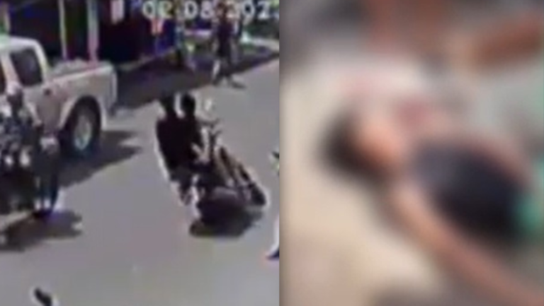 VÍDEO: Motoqueiro perde o controle e atinge em cheio grávida, no AM