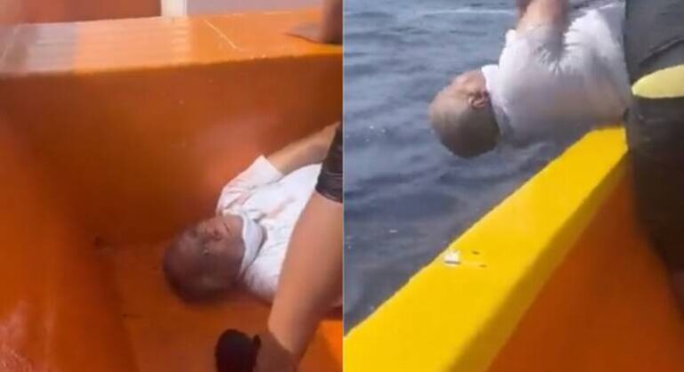 VÍDEO: Suposto ‘traficante’ é amarrado e lançado vivo ao mar
