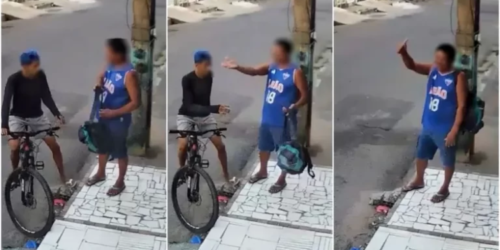VÍDEO: Bandido desiste de assalto ao ver que vítima é seu amigo