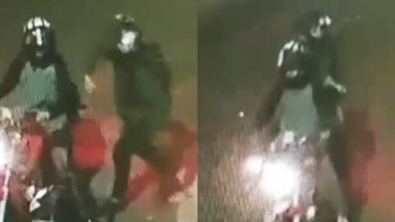 VÍDEO: Dupla armada assalta jovens em frente de residência, em Manaus
