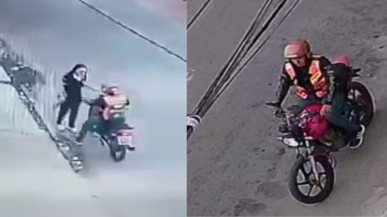 VÍDEO: Mototaxista assalta estudante no meio da rua, em Manaus