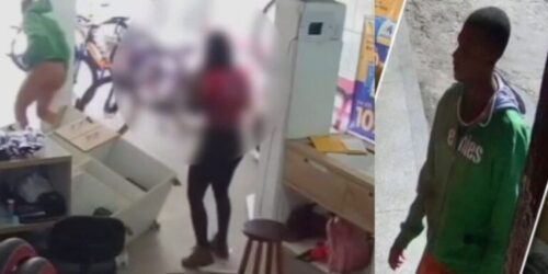 VÍDEO: Funcionária de loja reage a assalto e luta com ladrão
