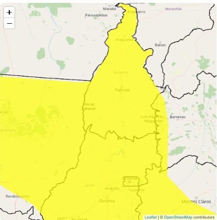 Inmet publica alerta de tempestade para todo o Tocantins Inmet publica alerta de tempestade para todo o Tocantins