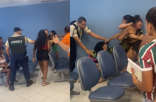 VÍDEO: Suposta esposa de militar arma barraco após não conseguir furar fila, no RJ
