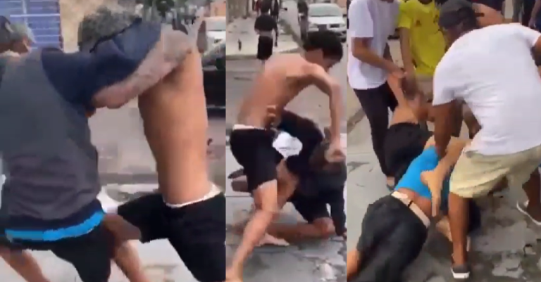 VÍDEO: Briga entre “galeras” causa tumulto em rua de Manaus