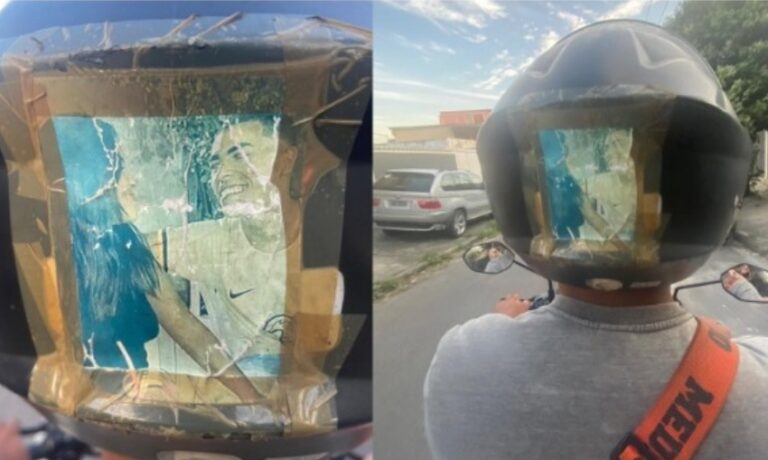 Namorada de motoboy cola foto do casal para dispersar clientes interessadas em seu namorado