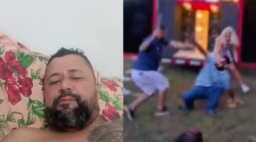VÍDEO: Homem tenta separar briga de casal e acaba morto com vísceras expostas, em RO