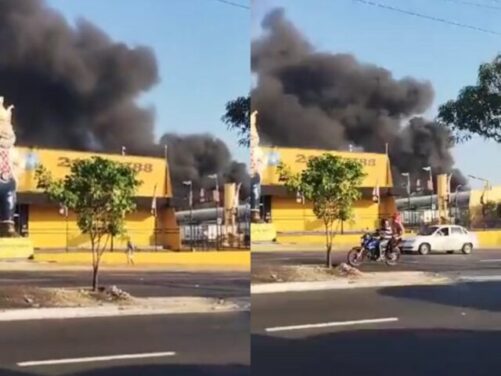VÍDEO: Prédio abandonado pega fogo e causa pânico em moradores da zona leste de Manaus