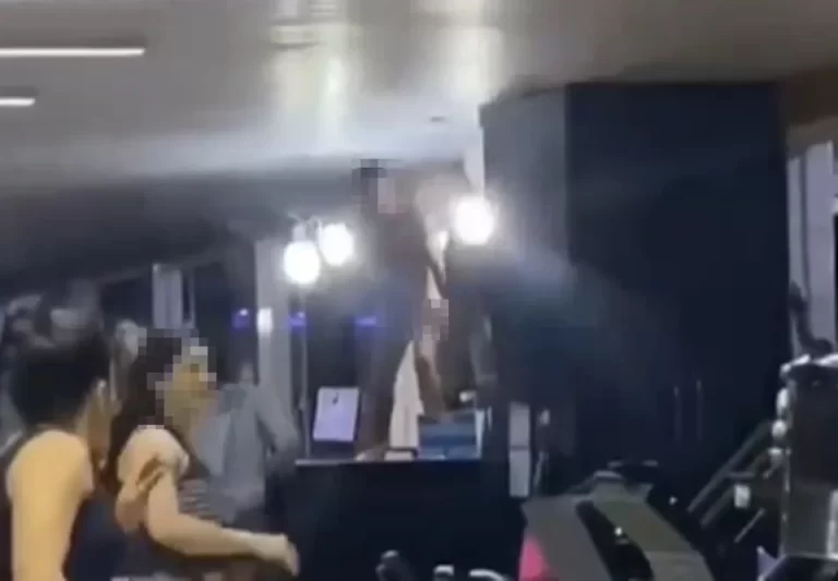 pelado, homem invade, quebra academia e é agredido