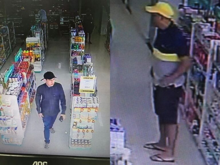 VÍDEO: Trio rende clientes e funcionários e leva R$ 20 mil em produtos de drogaria, em Manaus