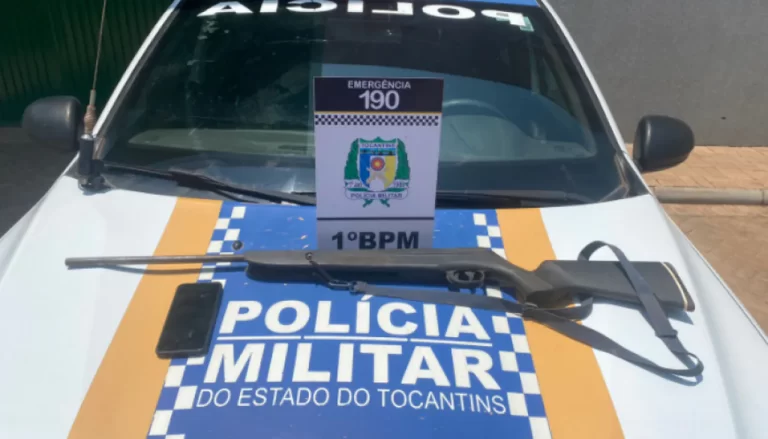 Discussão familiar resulta na prisão de homem por ameaça e posse ilegal de arma na região Norte de Palmas