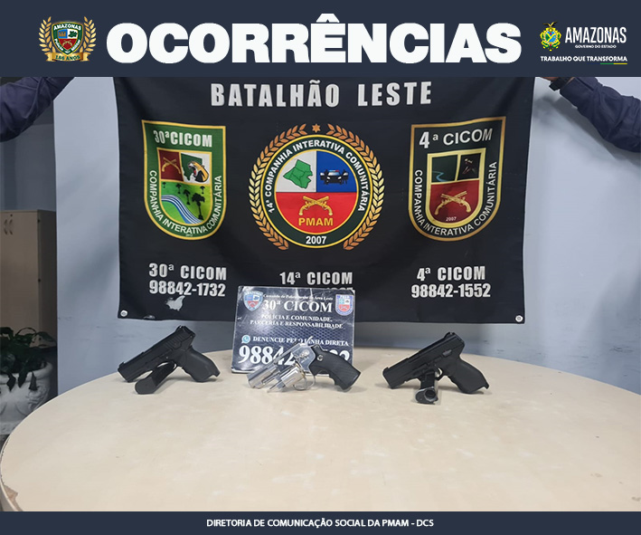 PM prende trio que usou arma falsa para realizar sequestro na zona Leste de Manaus