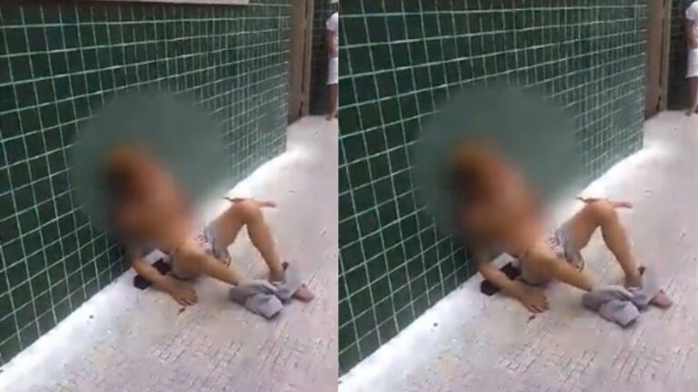 VÍDEO: Homem supostamente drogado é espancado após querer brigar com ambulantes, no AM