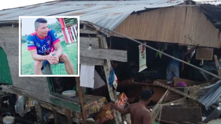 Flutuante desaba em cima de pescador em Urucurituba, no AM