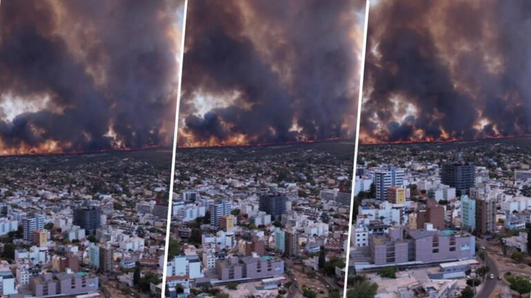VÍDEO: Incêndio florestal em cidade da Argentina provoca enorme fumaça