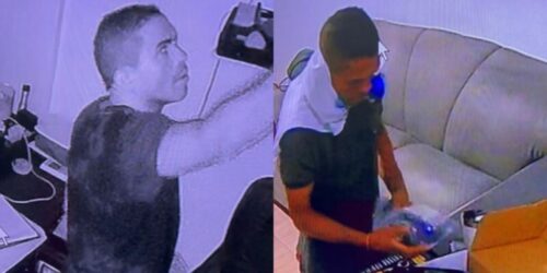 VÍDEOS: Homem arromba porta dos fundos e furta itens de dentro de lava jato, em Manaus