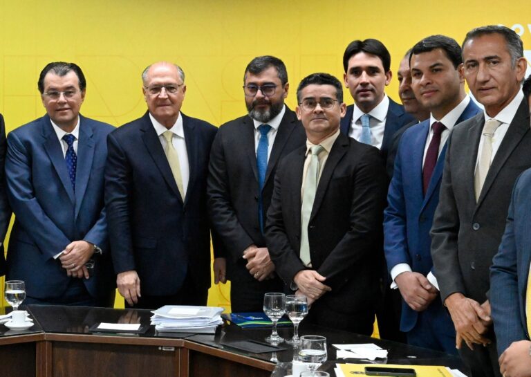 Geraldo Alckmin recebe Wilson Lima e David Almeida para propostas de enfrentamento à estiagem no Amazonas