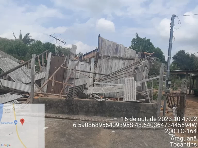 Defesa Civil realizará doações para famílias impactadas pelas chuvas na região norte do TO