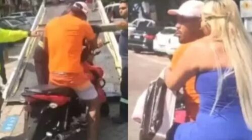 VÍDEO: Em Manaus, homem retira à força moto de guincho e foge