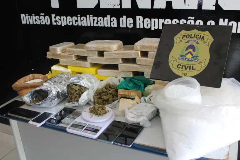 Polícia encontra mais de 30 kg de drogas e prende duas pessoas em Palmas