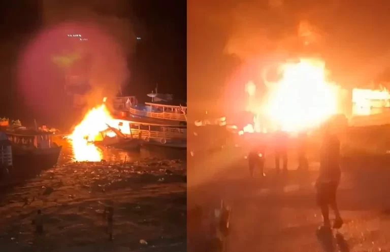 VÍDEOS: Barco explode e deixa ao menos uma pessoa morta e outras feridas, no AM