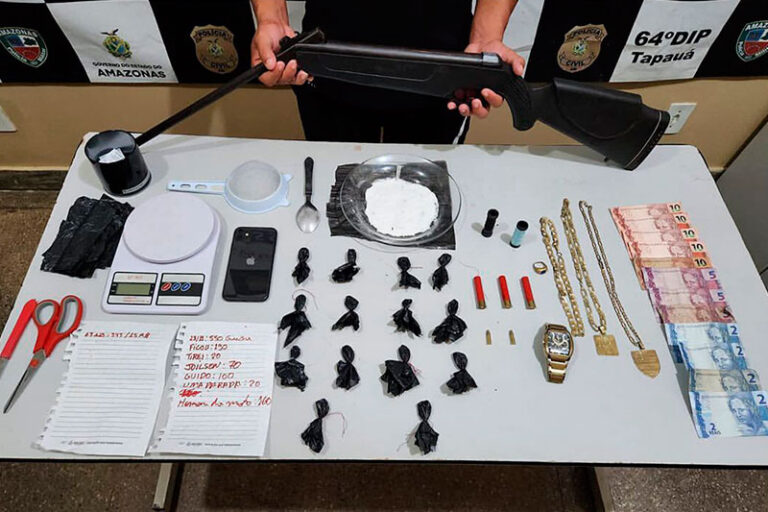 Homem é preso comercializando drogas em Tapauá, no AM