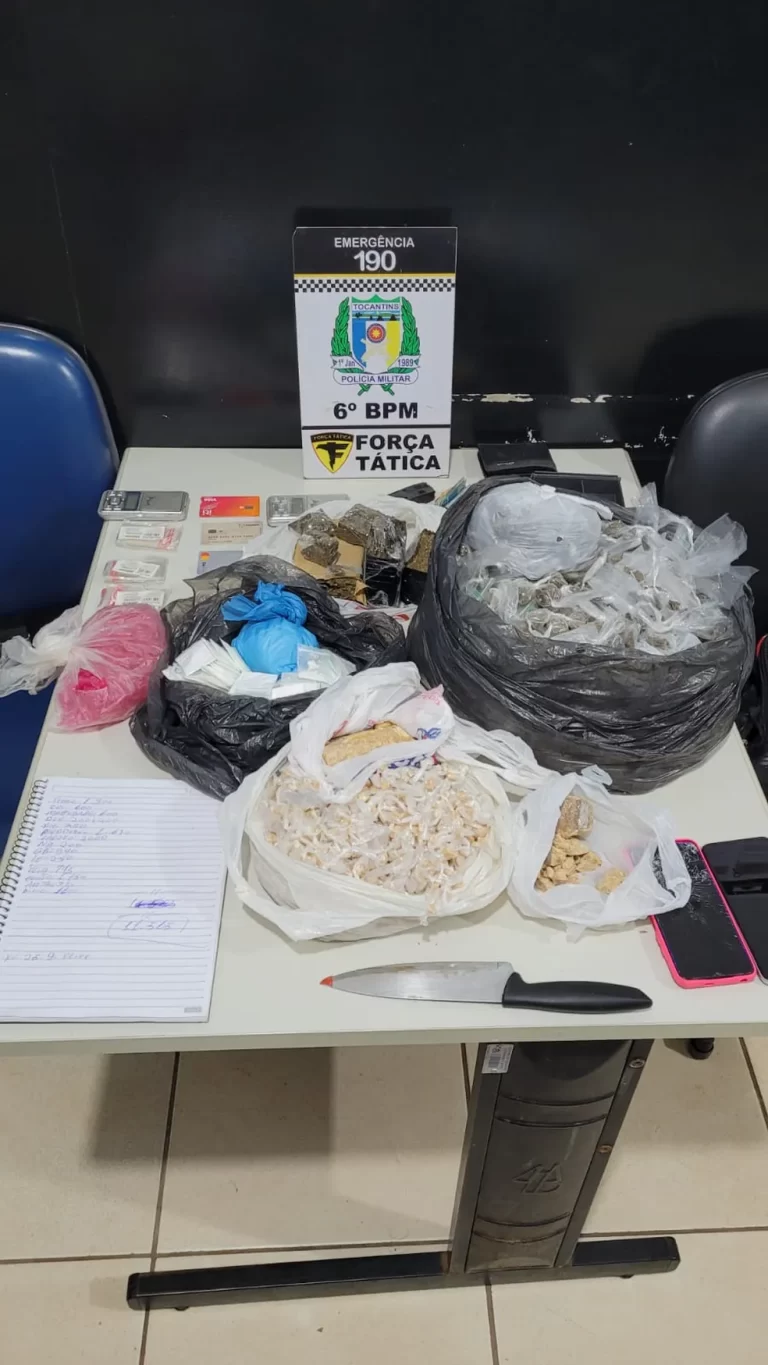 Polícia é chamada para apurar tiros e encontra porções de drogas embaladas para venda, em Palmas Polícia é chamada para apurar tiros e encontra porções de drogas embaladas para venda, em Palmas