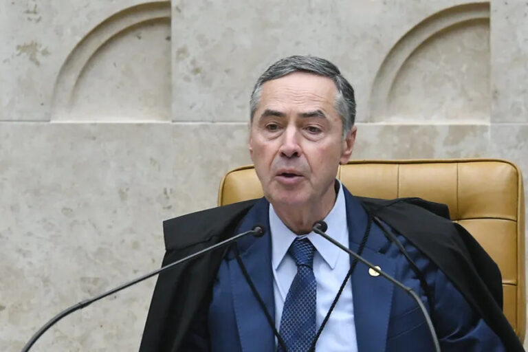O presidente do STF, ministro Luís Roberto Barroso, durante sessão (Foto: Carlos Moura/STF).