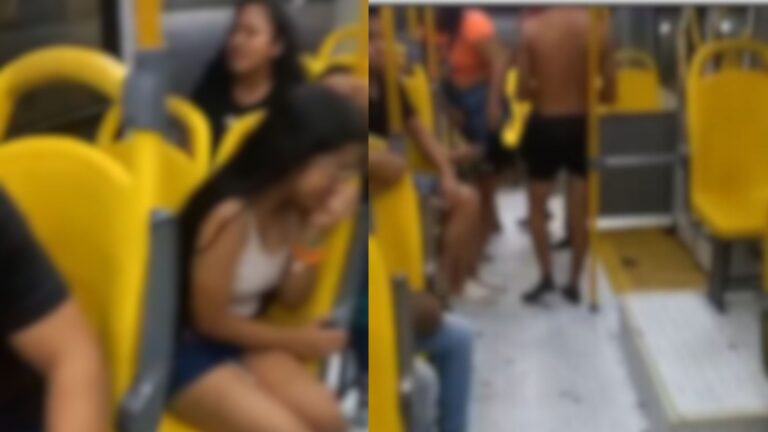 VÍDEO: Bandidos ‘tocam o terror’ durante assalto e deixam passageiro ‘só’ de cueca