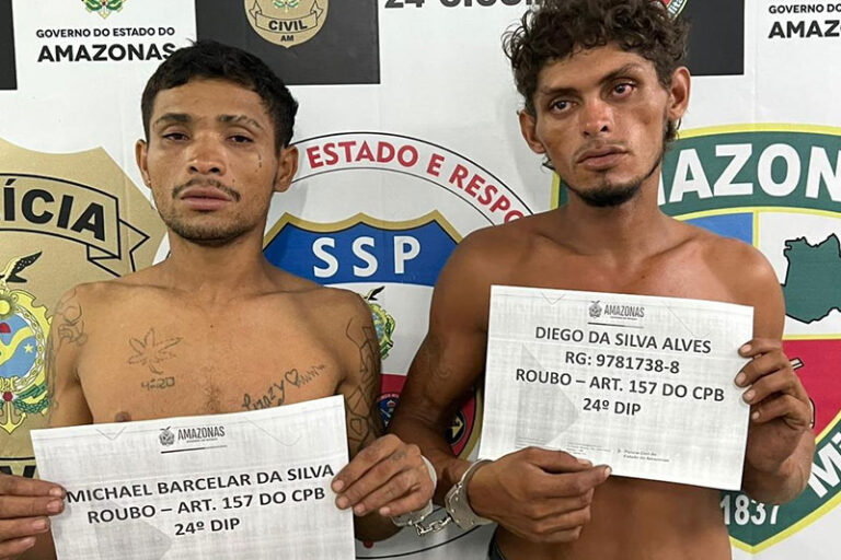 Dupla acostumada a roubar celular no Centro de Manaus é presa