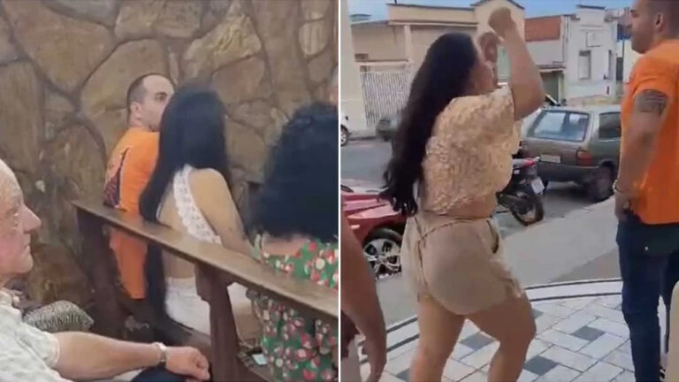 VÍDEO: Mulher flagra marido com amante dentro de igreja e missa é interrompida