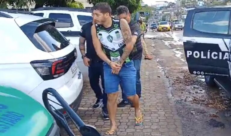 VÍDEO: Homem suspeito de fazer segurança de ‘Boca de Fumo’ é preso em Manaus