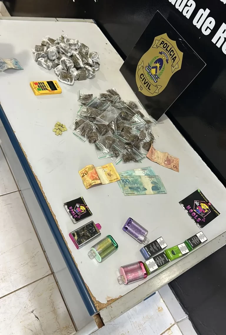 Motorista é flagrado vendendo drogas em Palmas e bate em viatura ao tentar fugir