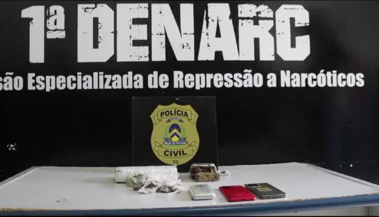 Divisão Antidrogas prende homens por tráfico e apreende mais de 2 kg de entorpecentes, em Palmas