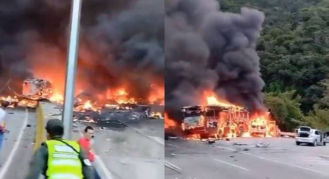 VÍDEO: veículos colidem e deixam mortos e feridos na Venezuela