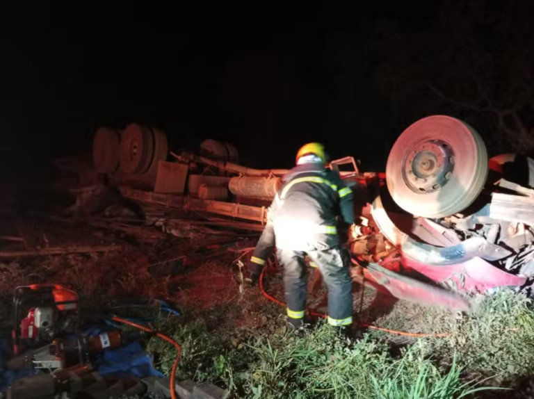 Motorista morre após caminhão tombar em rodovia do Tocantins
