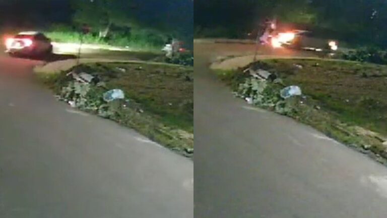 VÍDEOS: Momento em que carro colide frontalmente com moto e deixa duas pessoas feridas, AM